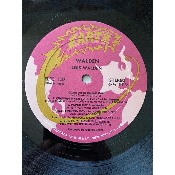 Louis Walden Self Titled 1969 LP Promotional Copy Earth Records ELPS-1001 EX - Picture 7 of 7